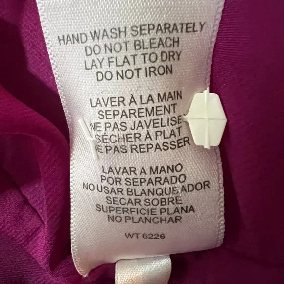 BUFFALO by David Bitton Raspberry Asymmetrical Chiffon Tank Top Size S - Picture 9 of 14